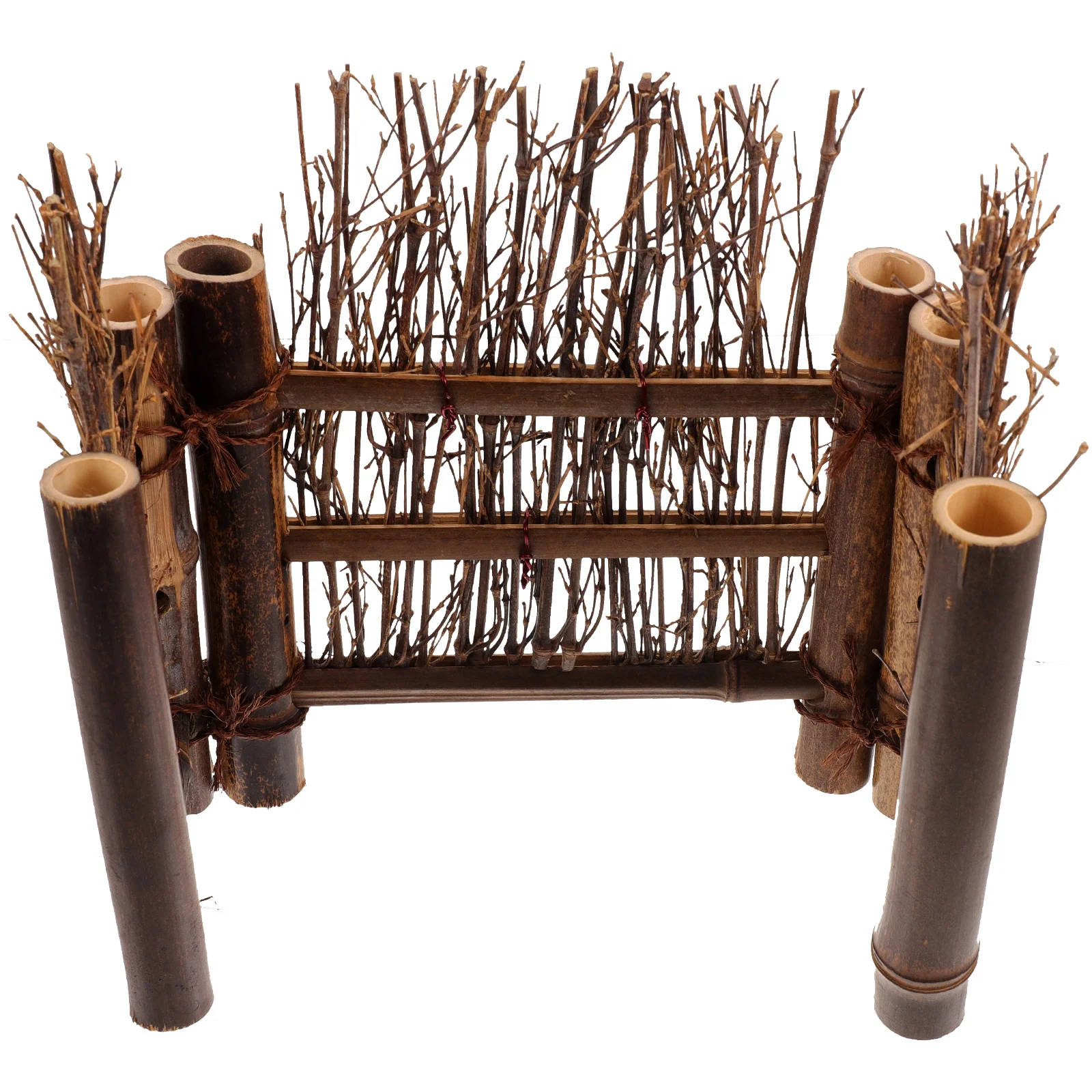 

Micro L Bamboo Screen Mini Fence Decor Adornment L scaping Small Decoration Premium Bamboo Copper Wire Easy Clean Water