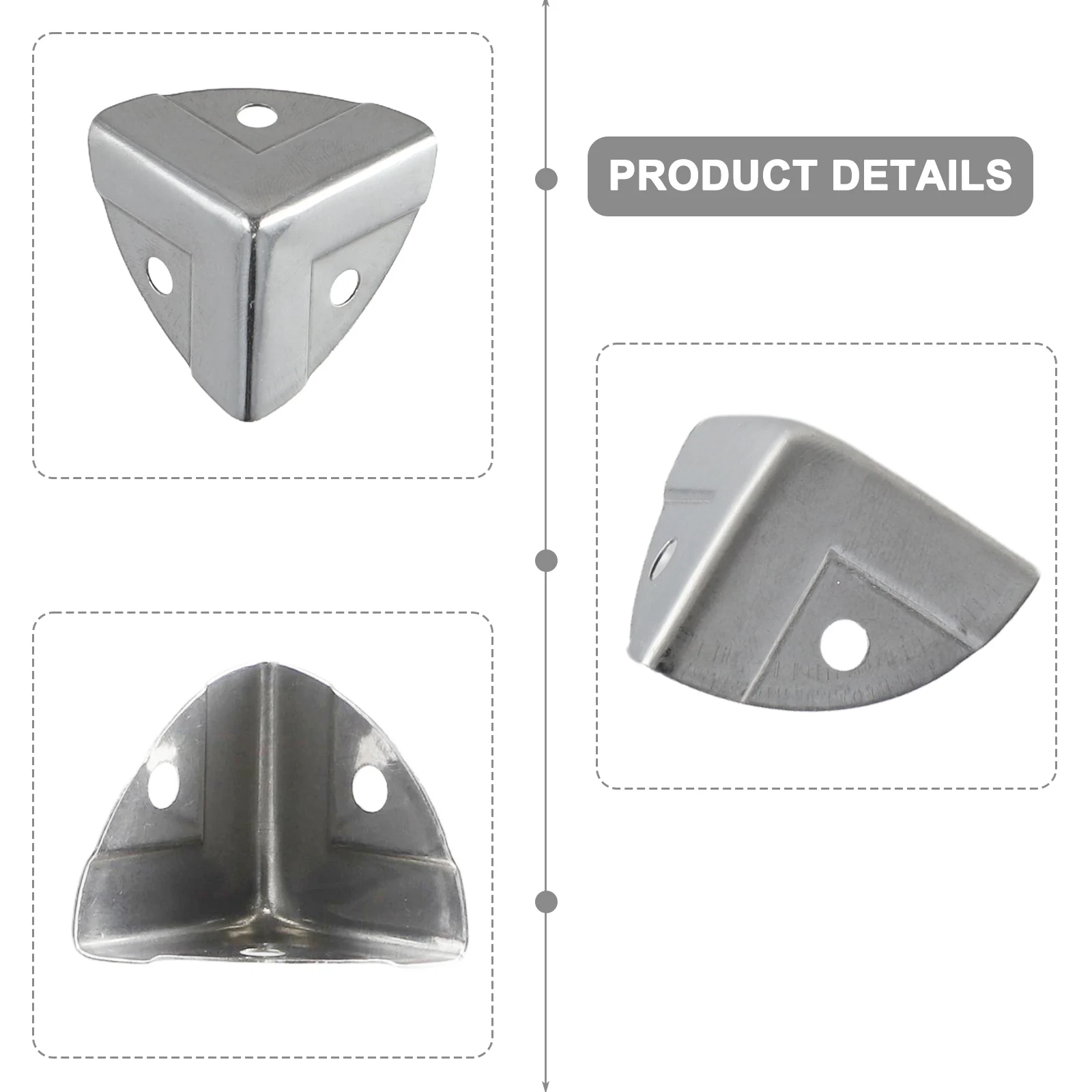 Corner Guard Corner Protect 4/8/12PCS Iron 2.4*2.4*2.4cm Cosmetic Cases Hardware Accessories Furniture Decoration