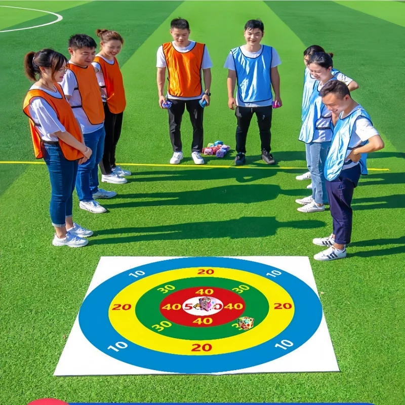 Team Building Sandbag Throwing Disc Game Toy Parent-child Team  Outdoor Interactive Toy Fun Game Props Kids Team Training Toy