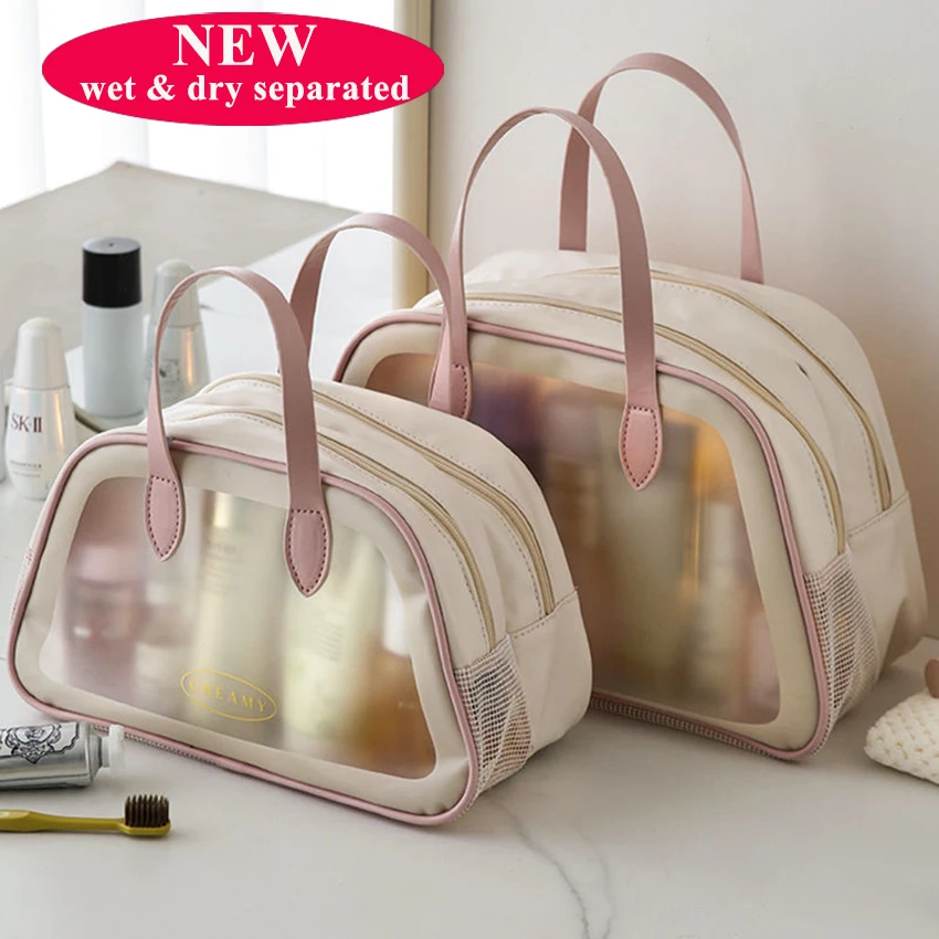 חדש נסיעות שי מוצרי תיק רטוב יבש מופרד קוסמטיקה מגבת אחסון תיק נייד חוף לשחות תיק גדול גודל אבזר ארגונית תיק