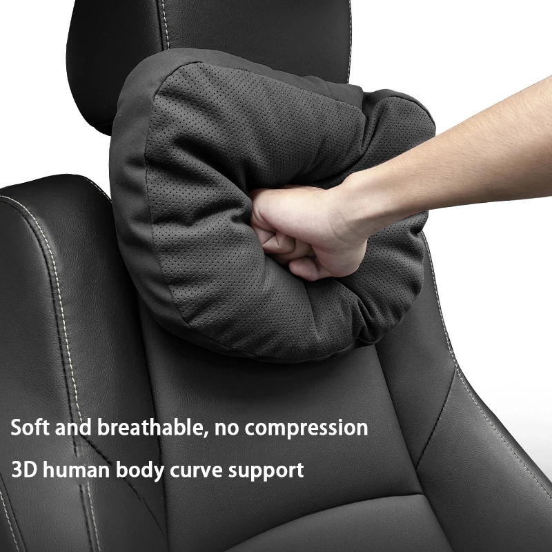 For Xiaopeng Xpeng G9 X9 G6 P7 P7i P5 G3 Car Accessories Suede Car Headrest Waist Seat Support Seat S Class Soft Car Neck Pillow