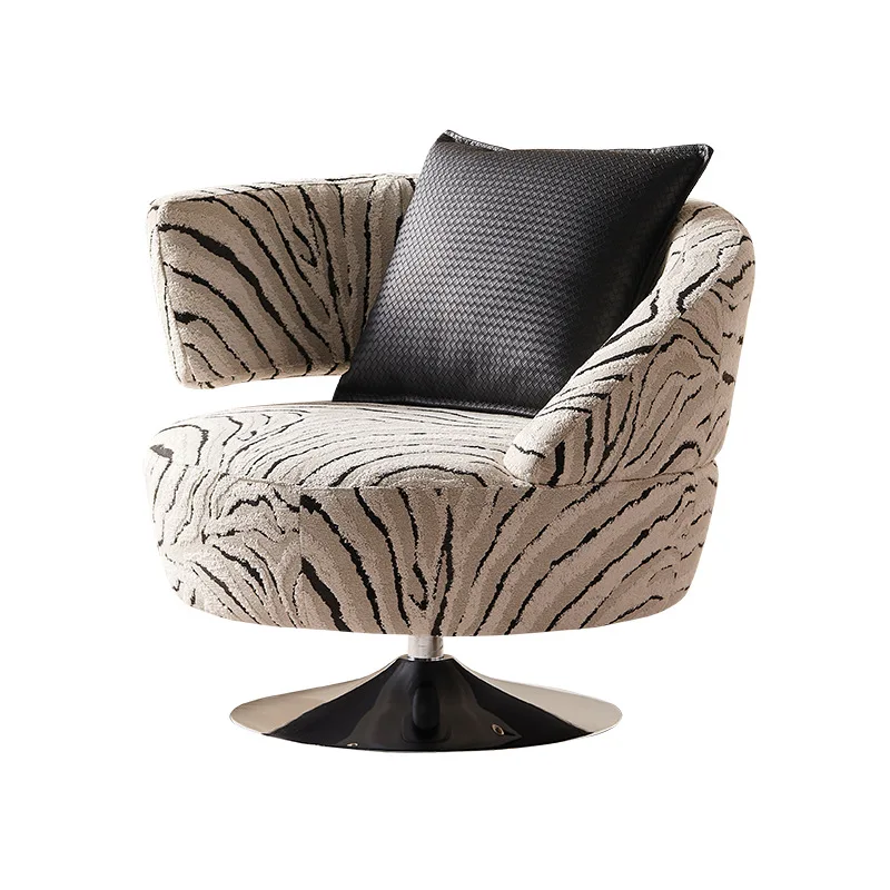 

zj-Modern Luxury Single Swivel Sofa Chair Creative Leisure Design Minimalist Reception Negotiation Wooden Panel for Living Room！