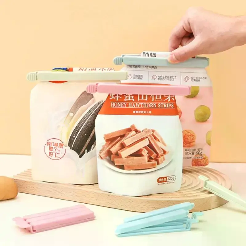10Pcs Food Bag Sealing Clips Plastic Bag Colorful Sealing Clips For Kitchen Snack Coffee Potato Chip Food Storage Bag