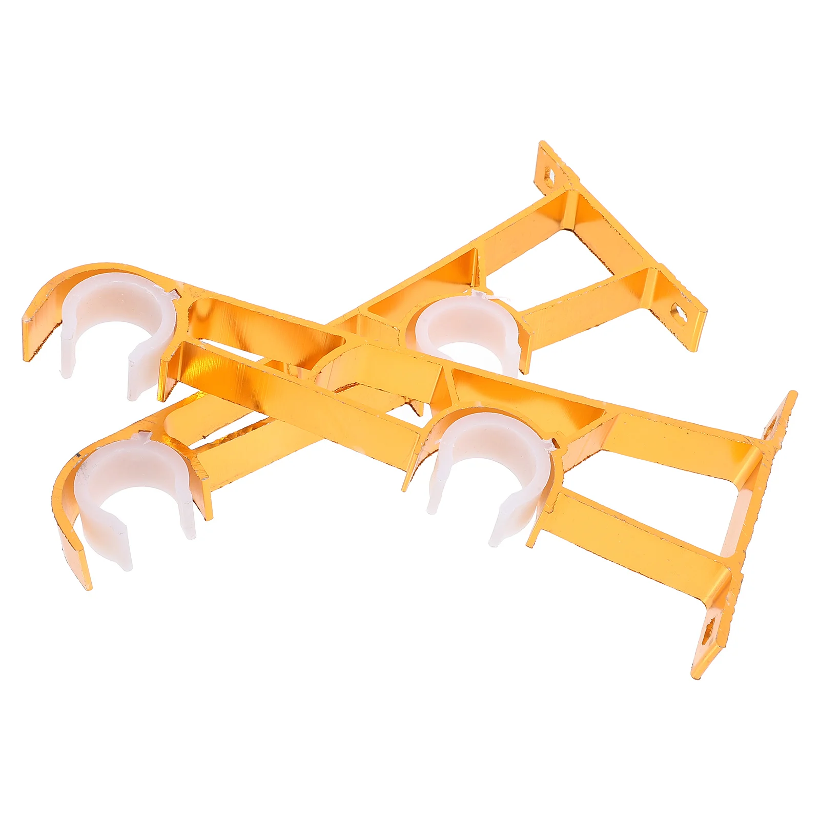 1 paar dubbele gordijnroedebeugels wandgemonteerd systeem sterke ondersteuning voor gelaagde gordijnen gladde afwerking modern