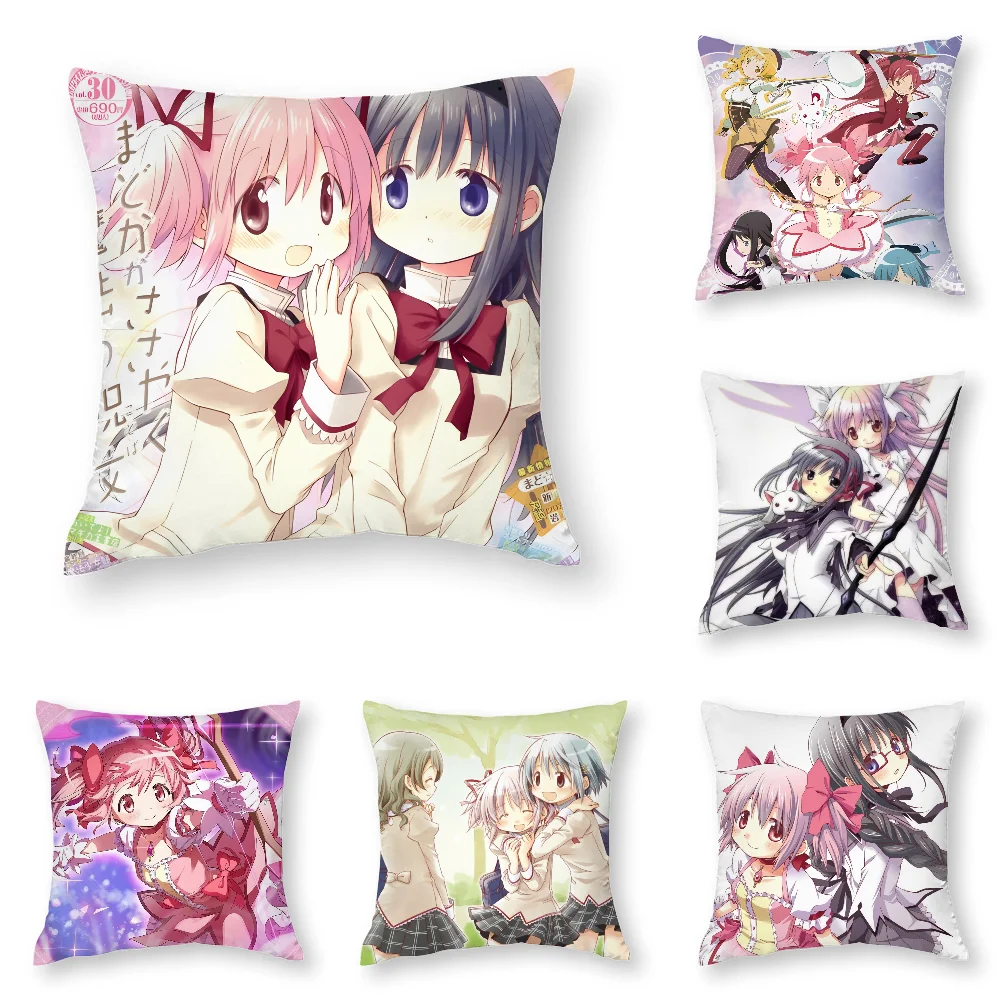 

Puella Magi Madoka Magica Girl Pillow Case 3D Print Polyester Fiber 40*40 cm Home Sofa Throw Pillow Cover Decoration Gift