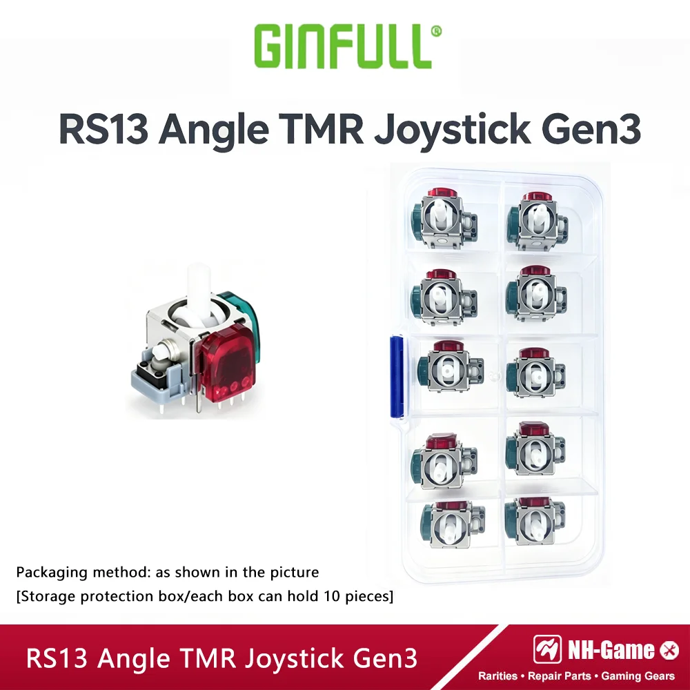 10 Stück 3. Generation TMR Elektromagnetischer Joystick RS13 Winkel 3D Analog-Stick für PS5, PS4, Xbox Gamepad-Controller