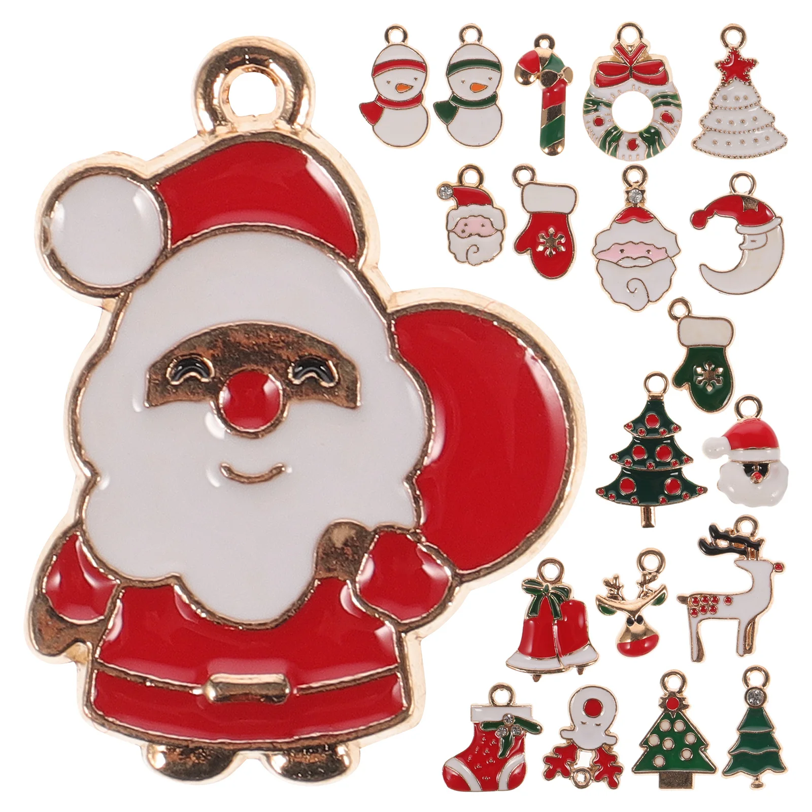 

Christmas Ornaments Accessories Sweater Chain Charms Jewellery Keychain for DIY Craft Alloy Bracelet Making Necklaces