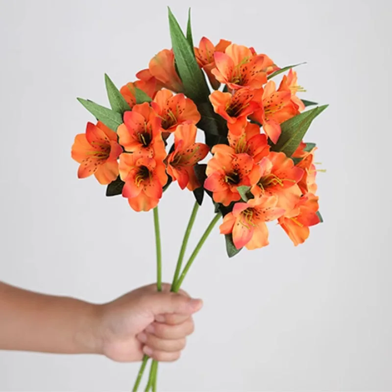 1pc, simulierte Blume Einzel zweig 7 Köpfe Trompeten blume, Narzisse, zu Hause Wohnzimmer Dekoration Studio Shooting Hochzeit