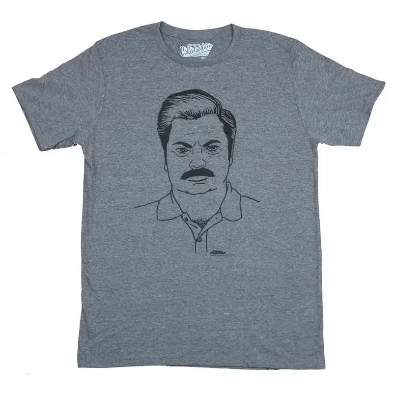 Мужская футболка Parks And Recreation Ron Swanson с простым рисунком