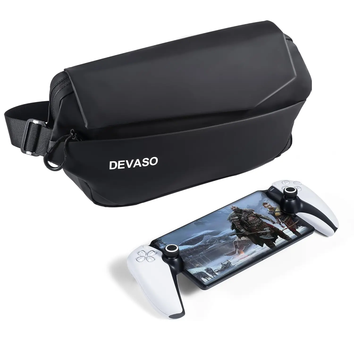 Carrying Case for PlayStation Portal, Protective Portable Waterproof Travel Bag with Multi-Pockets for PS Portal Remote Player