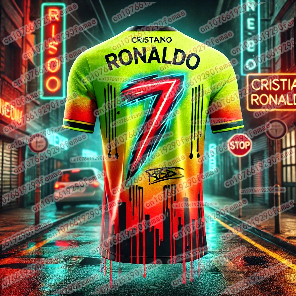 

Fashion Cristiano Ronaldo Football Jersey for Fans 3D Printed Limited Top Mens Sportswear Casual Breathable Top