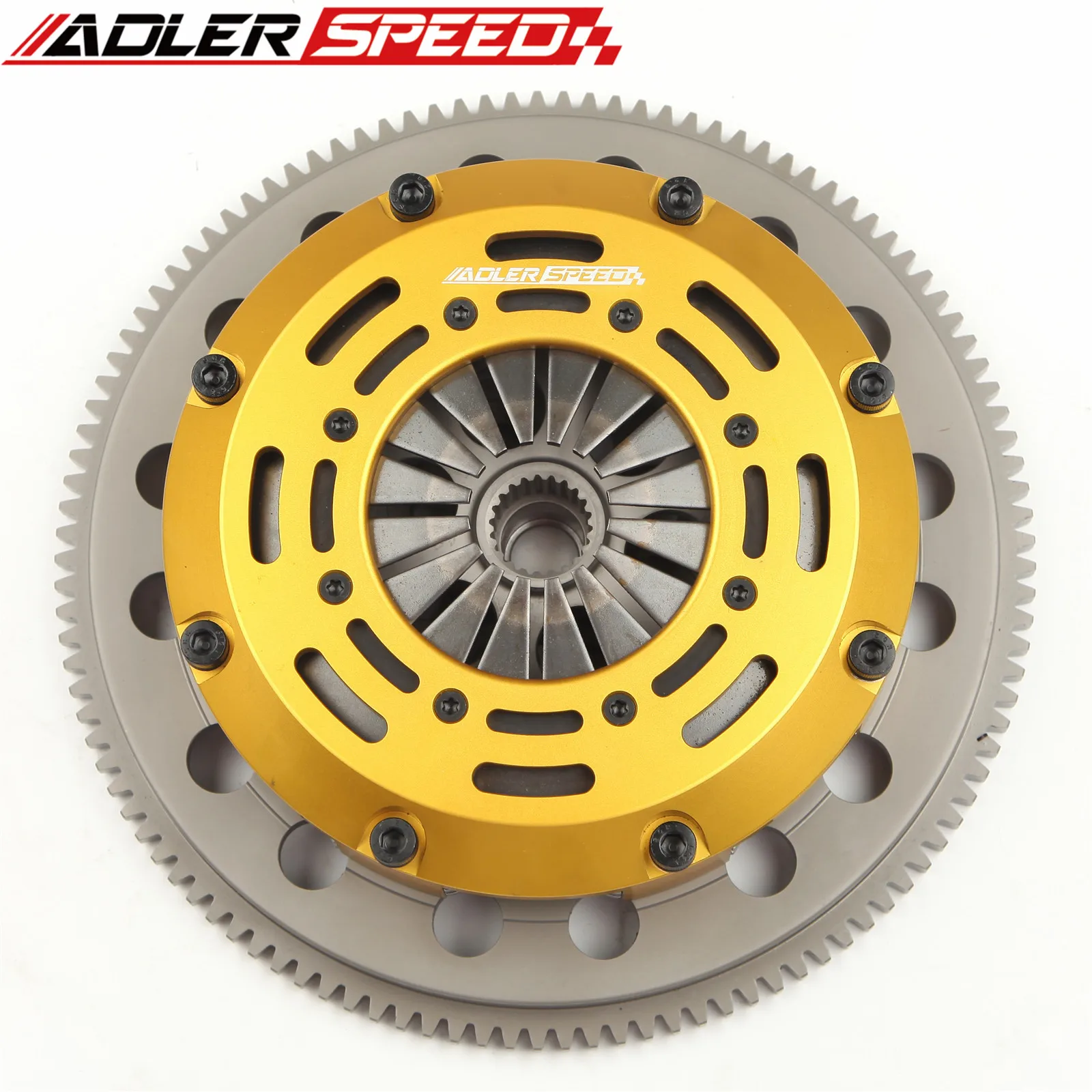 ADLERSPEED Racing Clutch Twin Disc &Flywheel For 04-05 BMW 325 330 530 X3 Z4 M54 6SP Medium