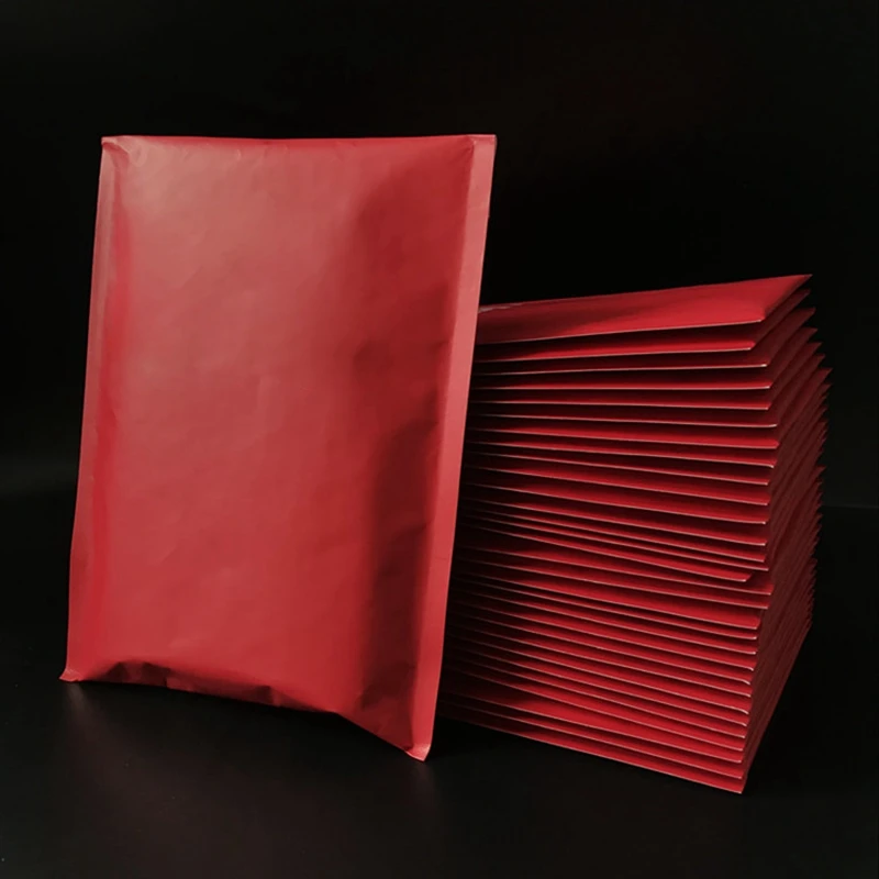 

Wholesale18x23cm Red Waterproof kraft paper bubble envelope bag Mail bags Mailing Bag Foam self-adhesive Packaging Pouch