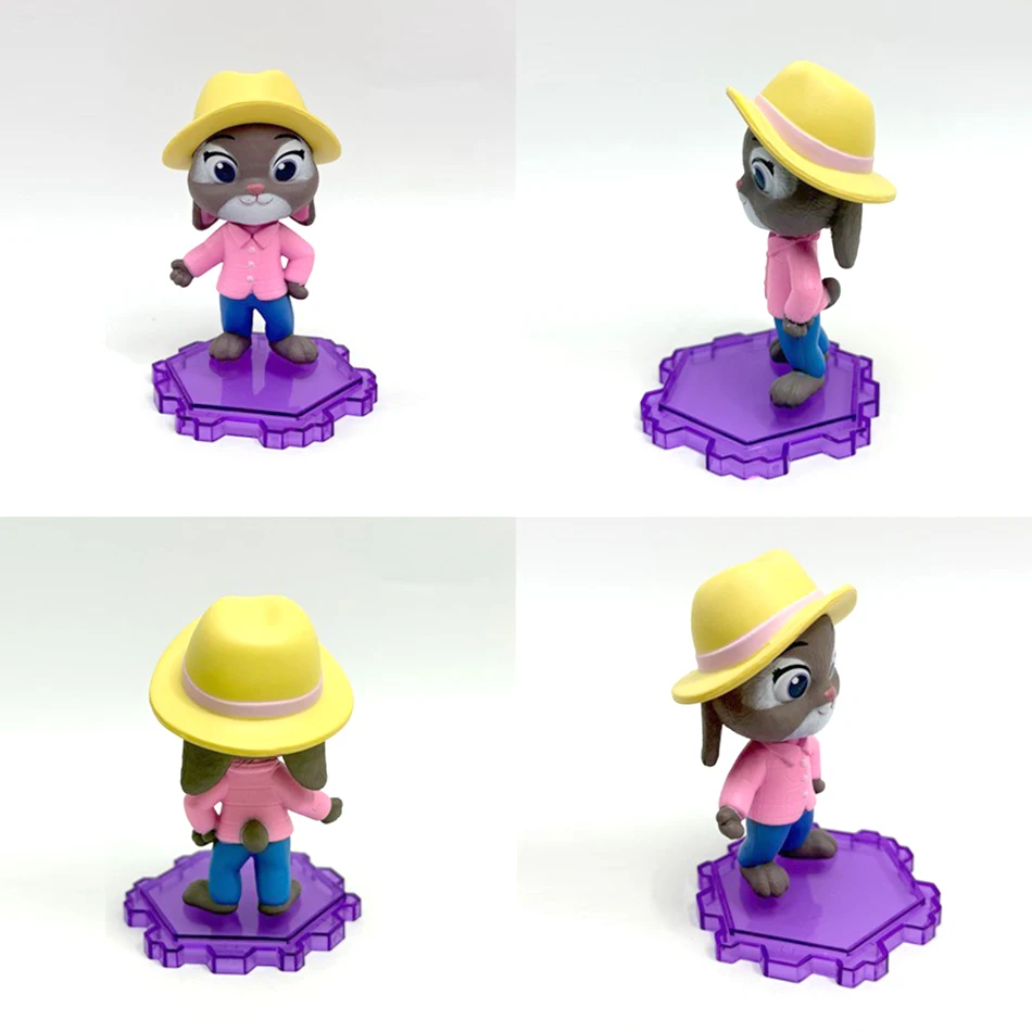 6個のクレイジーなズートピア2シーン、手作りの警察官ジュディ＆フォックス・ニック、ブラインドボックス、トレンディなプレイドール、車、子供の誕生日ケーキデコレーション