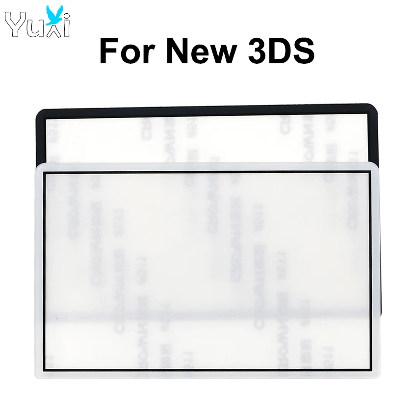 YuXi Top Mirror Glass Lens Cover Upper LCD Screen Protector Panel Replacement For New 3DS Console