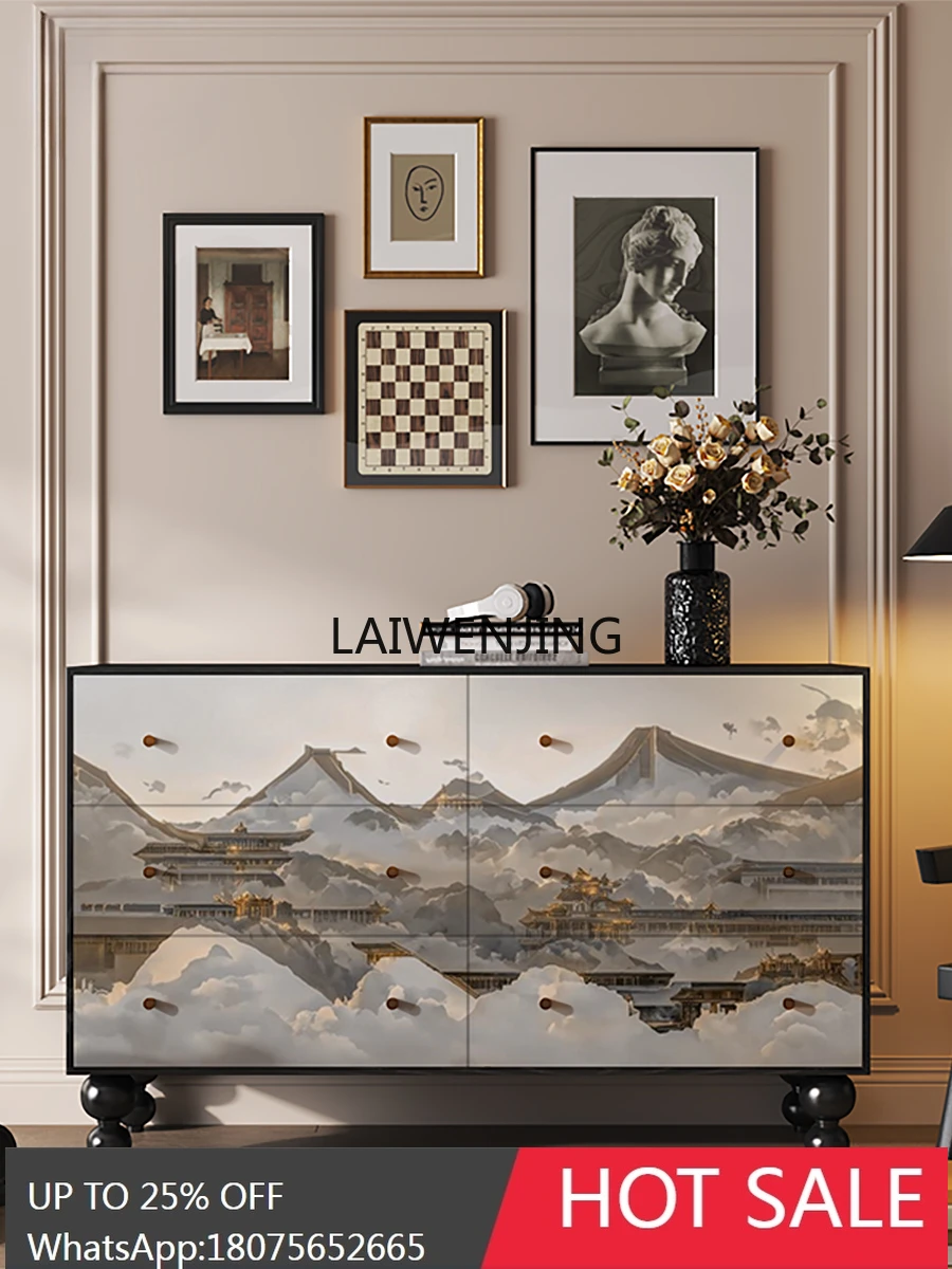 

LYN French style Chinese style bucket cabinet, bedside dresser, integrated drawer, porch cabinet