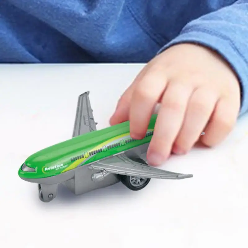 Jouet d'avion en alliage de simulation d'inertie, modèle d'avion, conception réaliste, côtes arrière, faveurs de fêtes, jouets d'avion pour la maison, l'extérieur, l'école