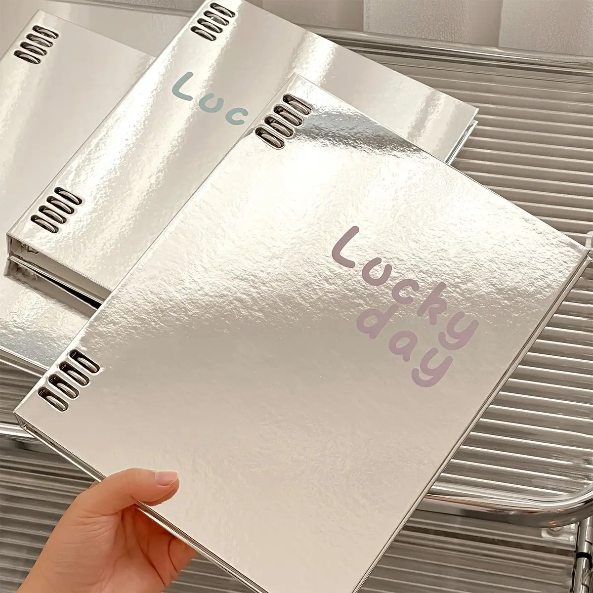 ✨Korean Aesthetic B5 Notebook - Glossy Refillable Journal  Detachable Pages for Students/Office notebooks and journals