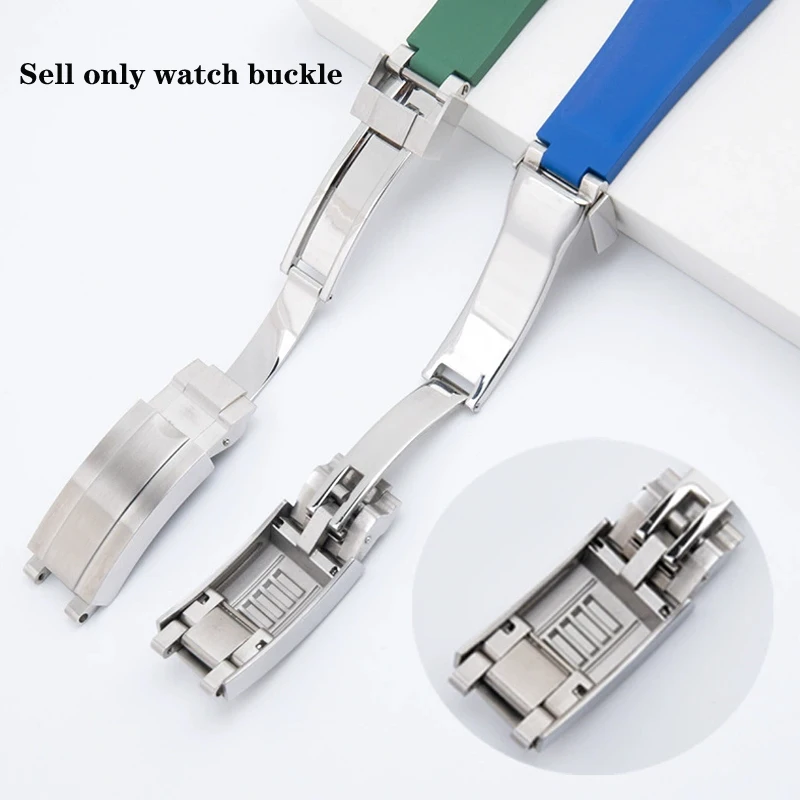 Stainless Steel Watch Clasp for Rolex DAYTONA SUBMARINER Fine-tuning Pull Button Watch Band Buckle for GMT Yacht-Master 9x9mm