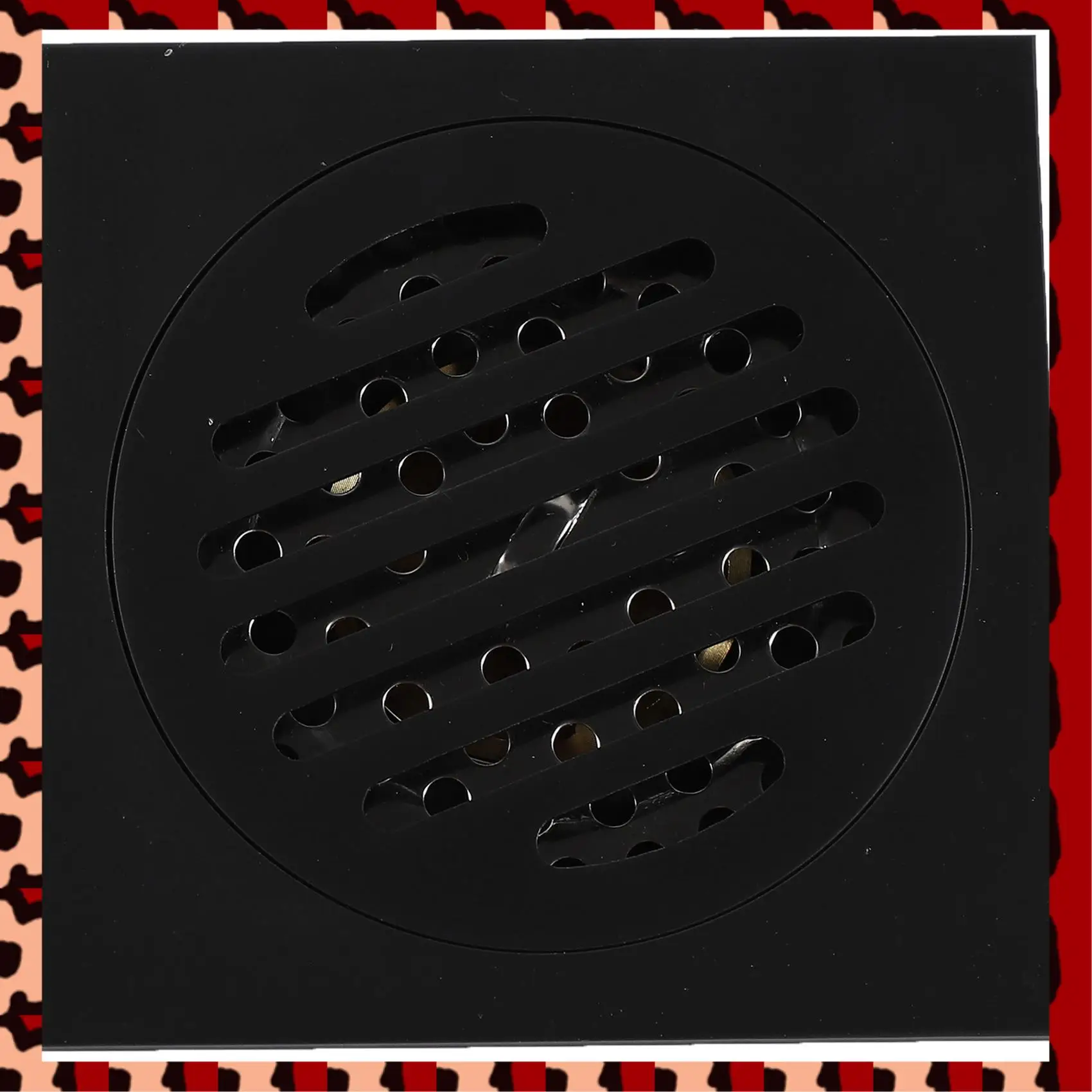 

A72P 4X 4 Inch Square Shower Drain With Removable Cover Grate, Brass Anti Clogging And Odor Point Floor Drain Assembly