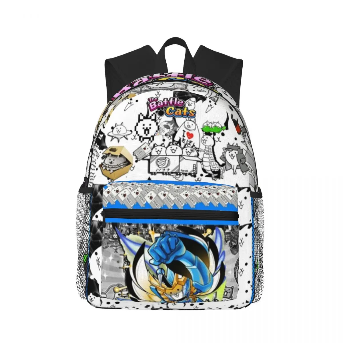 Battle Cats - Cosmo Printed Lightweight Casual Schoolbag For School, Outdoor, Shopping, Office 16in