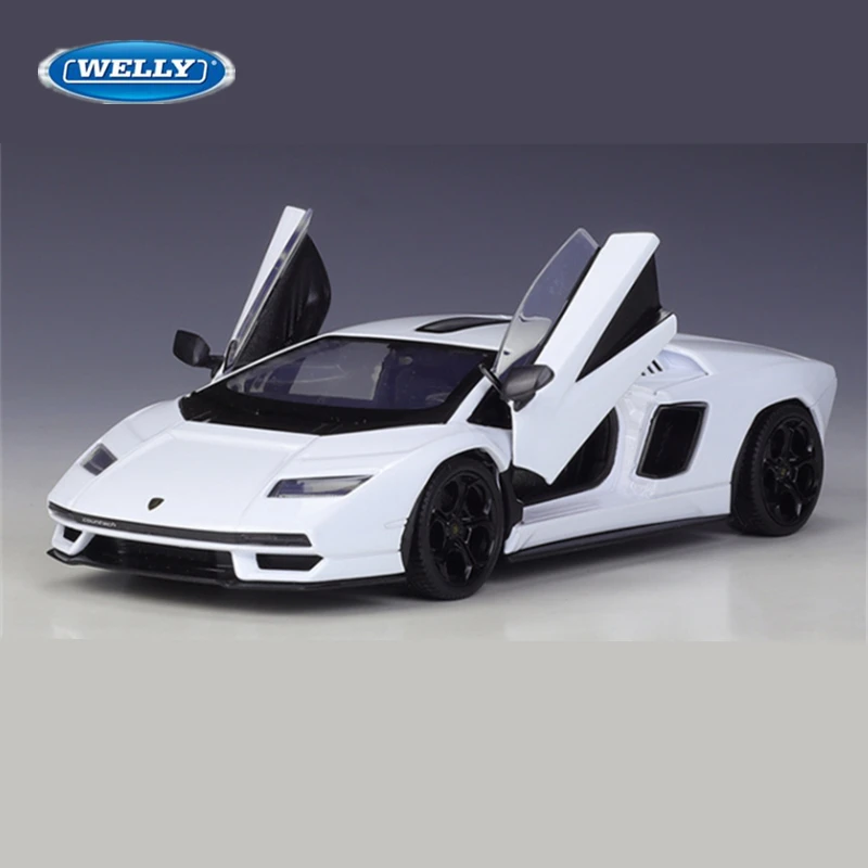 New Welly 1:24 Lamborghini Countach LPI800-4 Alloy Super Sports Car Model Diecast Metal Track Racing Vehicle Car Model Kids Gift