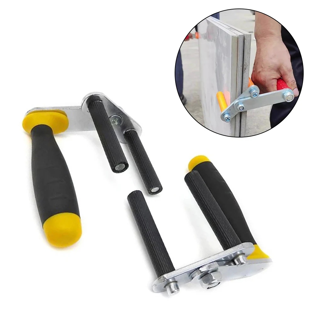 2pcs Plasterboard Lifter Panel Carrier Gripper Drywall Lifts Plate For Sheet Goods Hand Grip Glass Board Lifter Tools