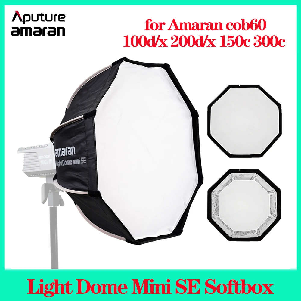 

Aputure Light Dome Mini SE Lightweight Portable Quickly Deployed Softbox Bowen Mount for Amaran cob60 100d/x 200d/x 150c 300c