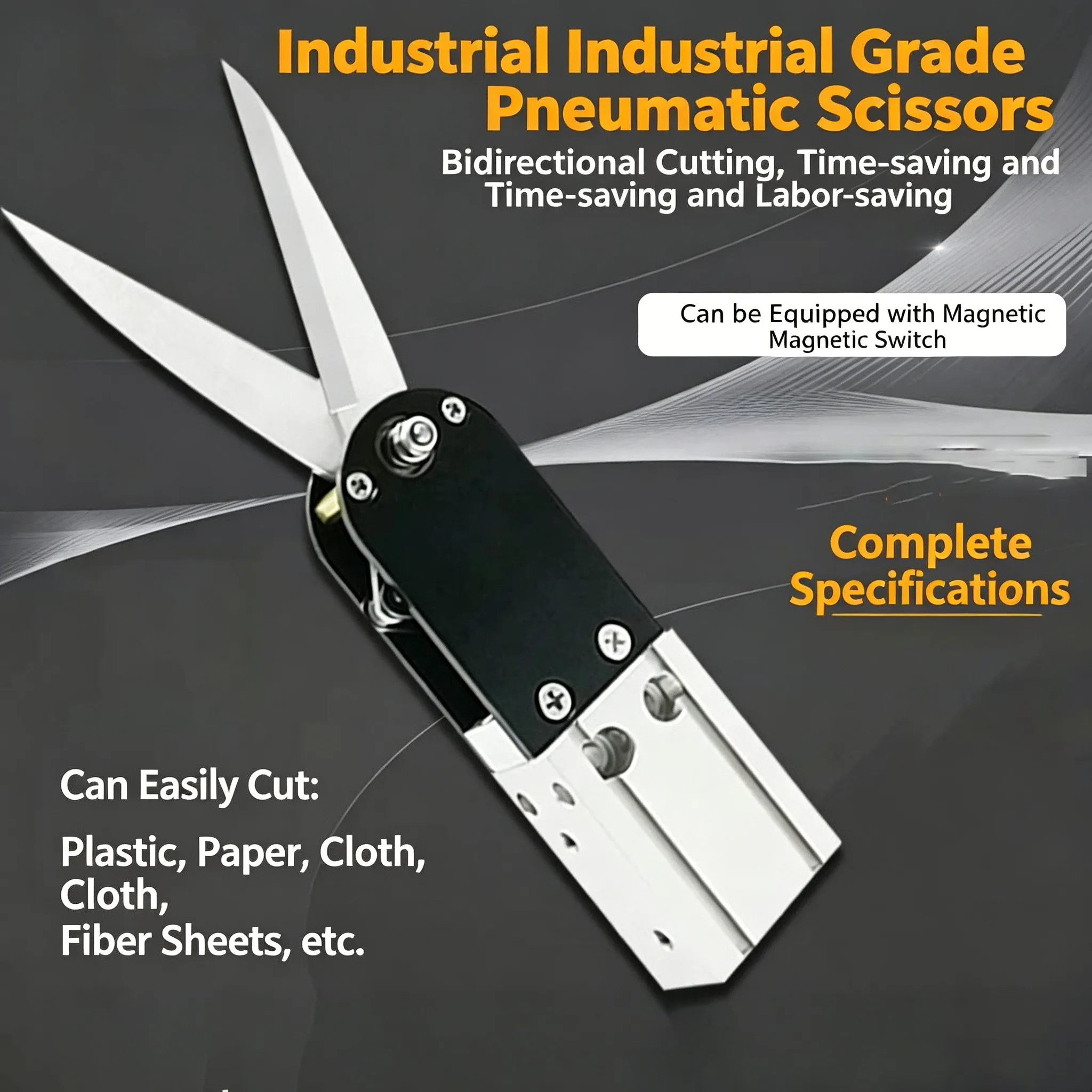 Pneumatic Air Nipper Shears Air Nippers Scissors Cutter for Fabrics Ear Mask Elastic Rope Plastic Metal Sheet