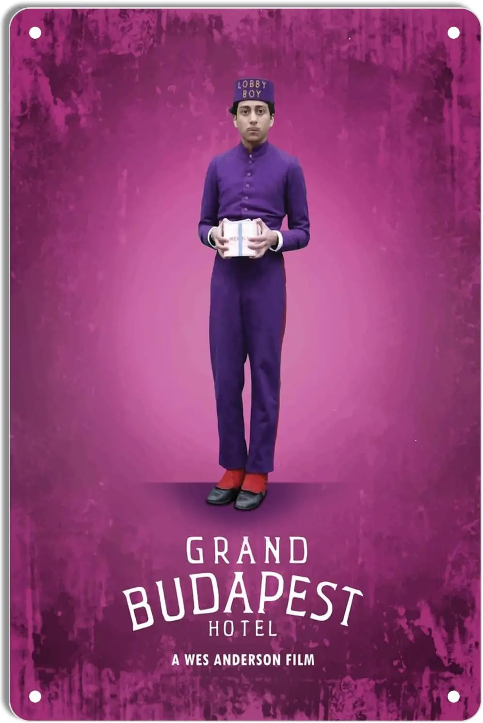 Metal Tin Sign Grand Budapest Hotel Minimal Movie Posters for Home Theater Decor and Retro Wall Art 8x12 Inch sign
