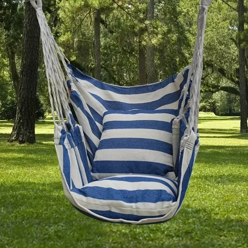 

1pc Swing Rocking Chair(With Storage Bag Outdoor Hammock Chair Canvas Leisure Swing Chair No Pillow Or Cushion Dormitory Hammock