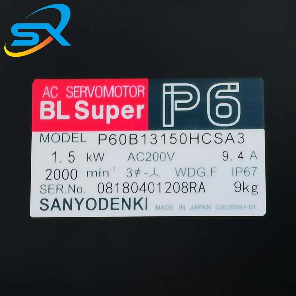 سانيو P60B13150HCSA3 محرك سيرفو يعمل بالتيار المتردد بقوة 1500 وات تم تجديده مع الضمان