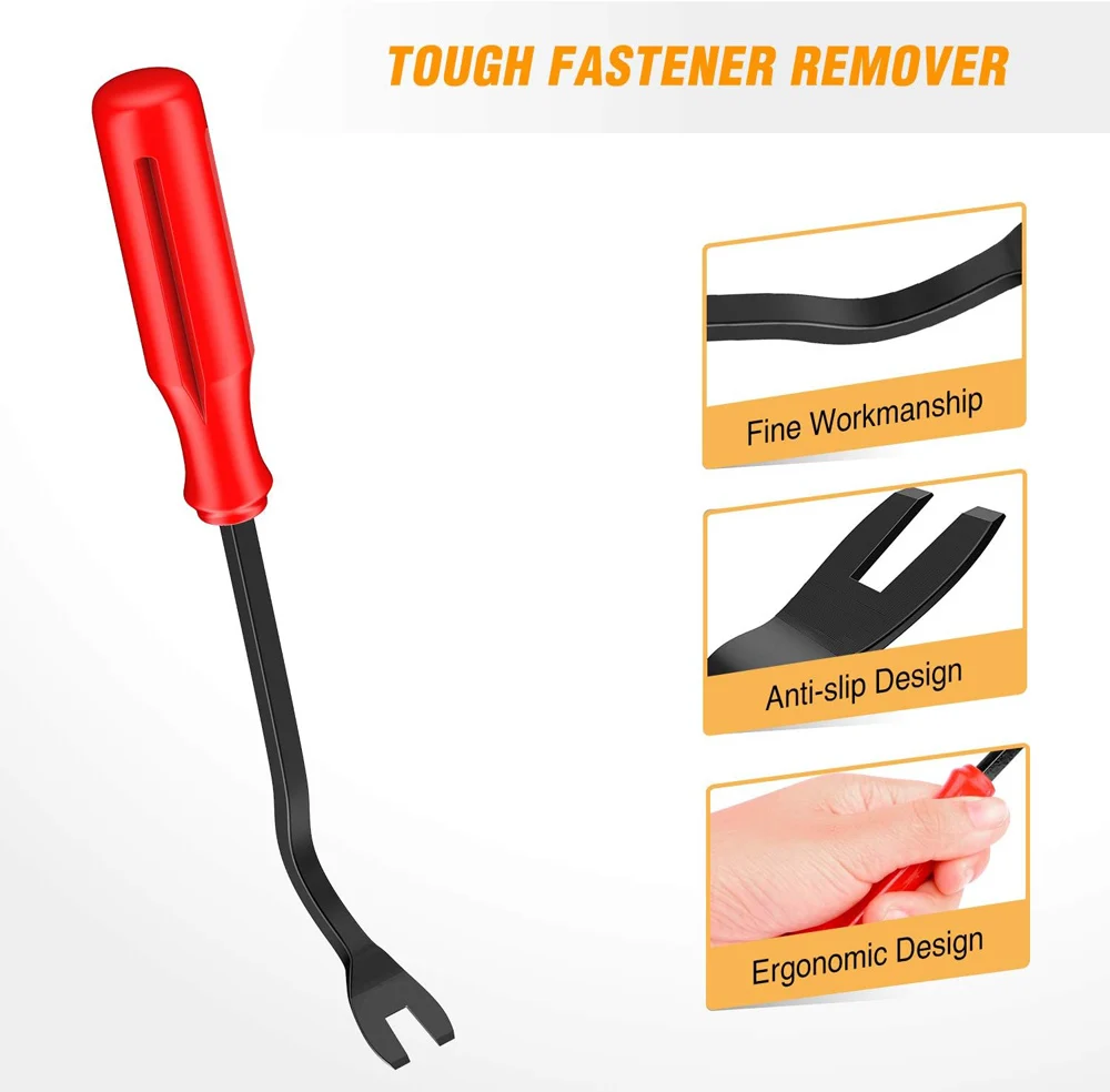 8 PCS Car Trim Removal Tool Set Multi-Purpose Portable Door Panel Fastener Remover Sturdy Plastic Car Audio Dash Clip Pry Tools