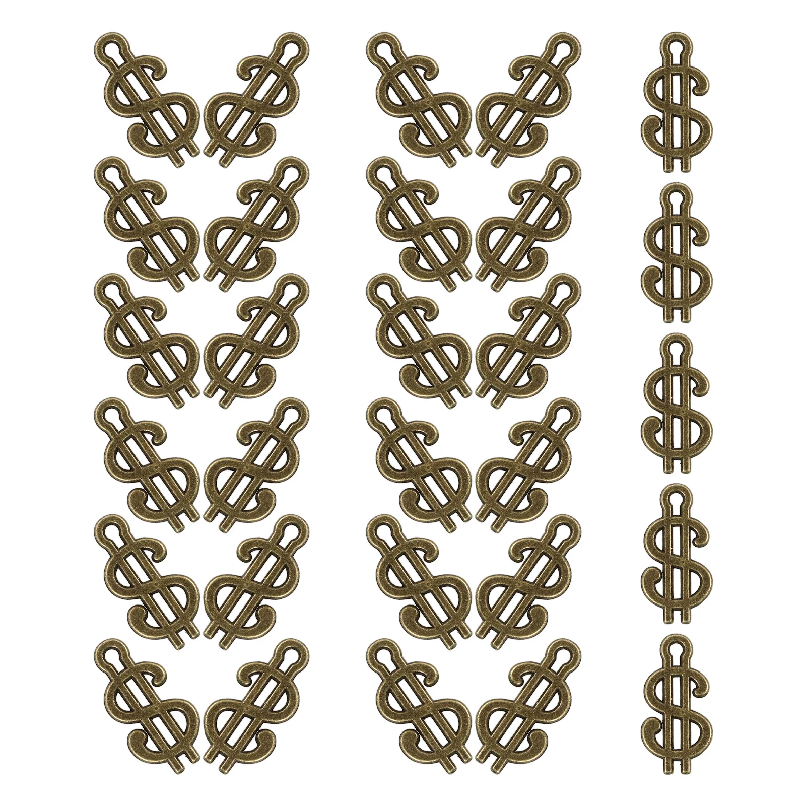 

100pcs Alloy Jewelry Charms Zinc Dollar Keychain Pendants Small Decorative Hanging Ornaments For Diy Bracelets Necklaces
