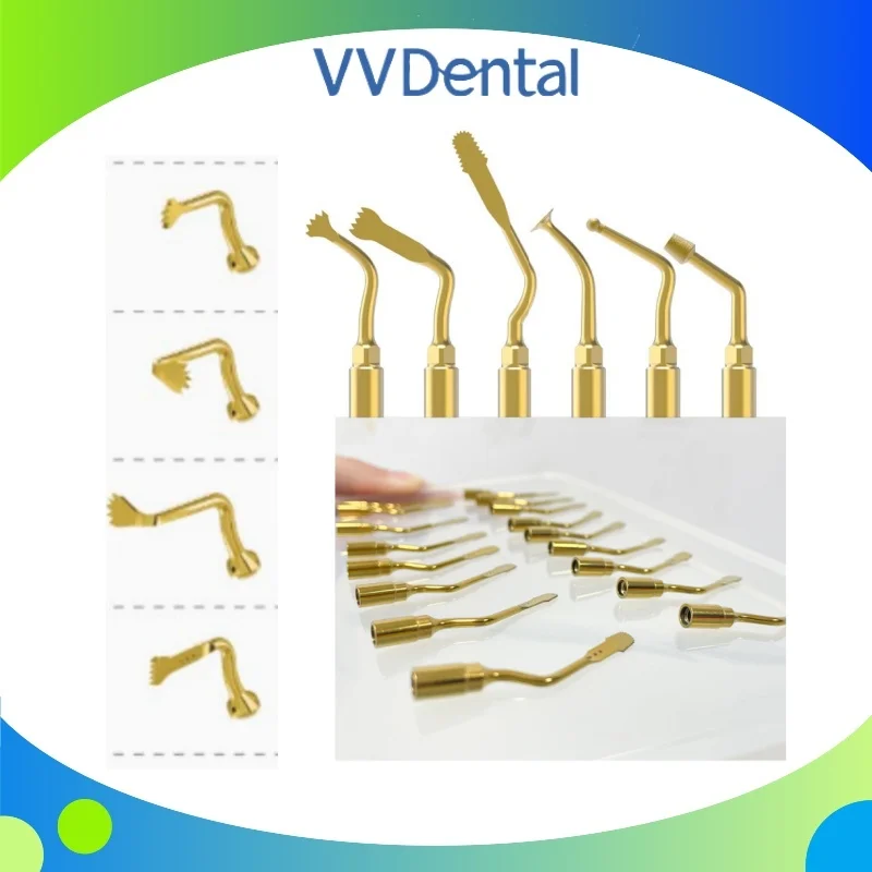 VVDental NEW Piezosurgery Tips Dental Implant Tip for Bone Cutting Sinus Lift Kit Bur Piezo Surgery Unit for Mectron/Woodpecker