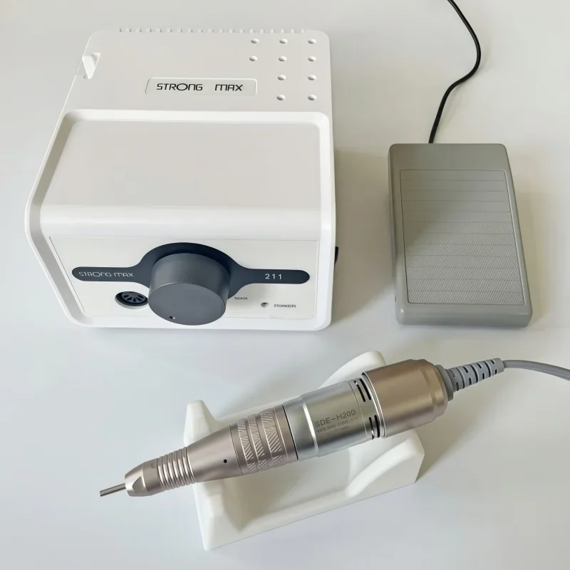 เครื่องตะไบเล็บไฟฟ้า NEW 65W Strong Max 211 กำลังสูง 45K STRONG 102L Marathon Handle ชุดอุปกรณ์ขัดเล็บมืออาชีพ