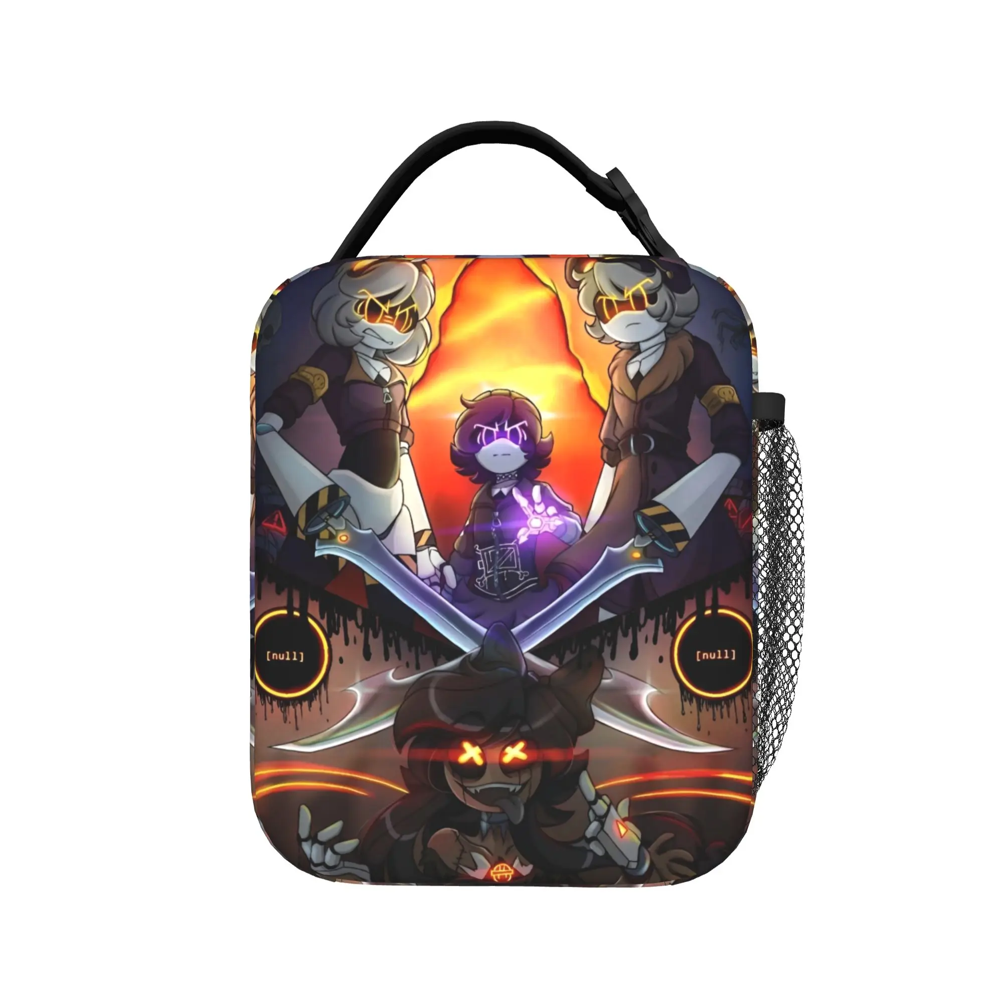 Murder Drones  Insulated Lunch Bag Thermal Bag Reusable,Meal Container Black Comedy Science Fiction Portable Tote Lunch Box