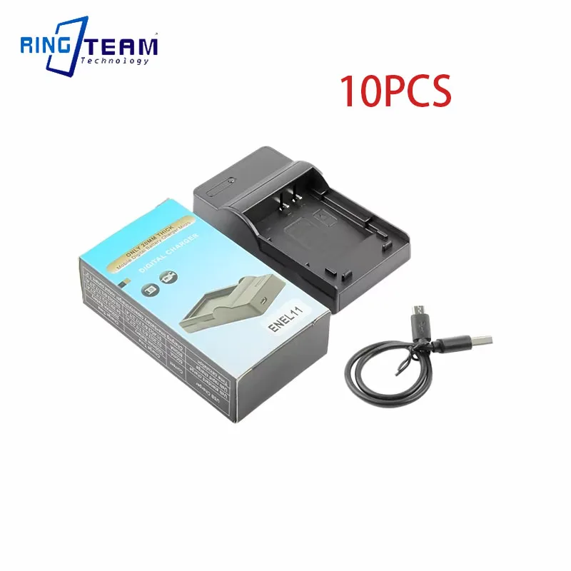 10PCS EN-EL11 ENEL11 EN EL11 Camera Battery Charger Compatible With For Nikon COOLPIX S550 S560 For OLYMPUS Li-60B FE-370