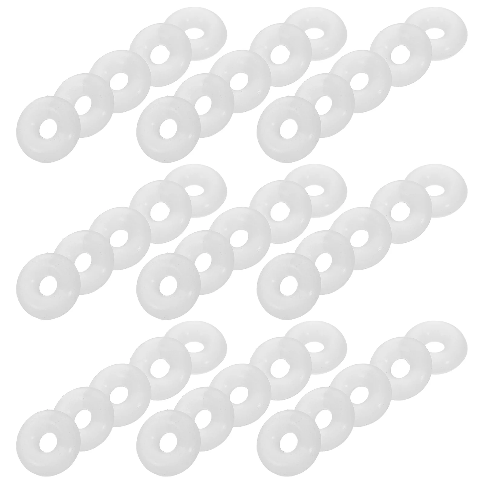 

100 Pcs Positioning Beads Rubber Spacers White Accessories DIY Jewelry Making Supplies Charm Stoppers Longlasting