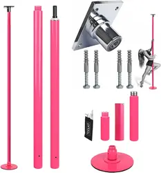 Rainbow Dance Pole with Top Holes, 360° Spin for Home Dance Training, Sport & Fitness, Portable & Easy to Install