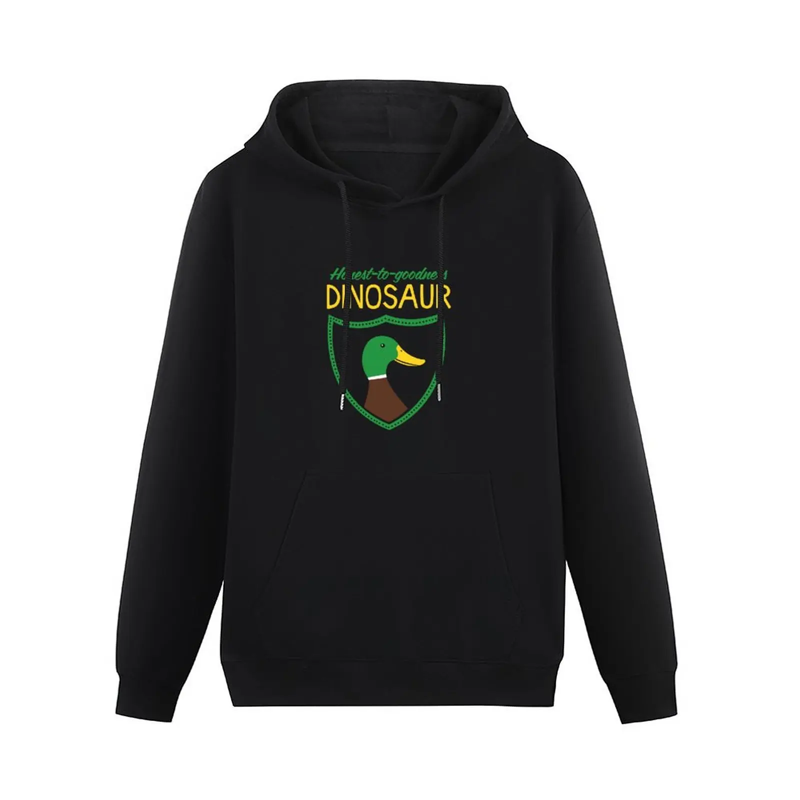 Honest-To-Goodness Dinosaur: Duck (on dark background) Pullover Hoodie men's clothes hoodie graphic