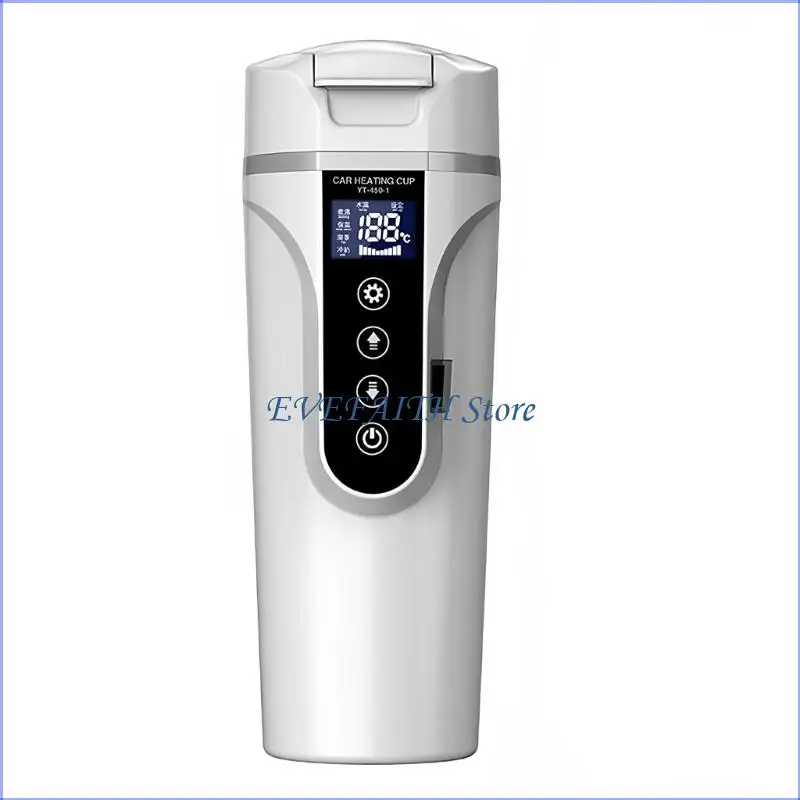 

124B 12/24V Fast Boil Car Kettle Car Coffee Mug Heated Water Cup Kettle for Outdoors