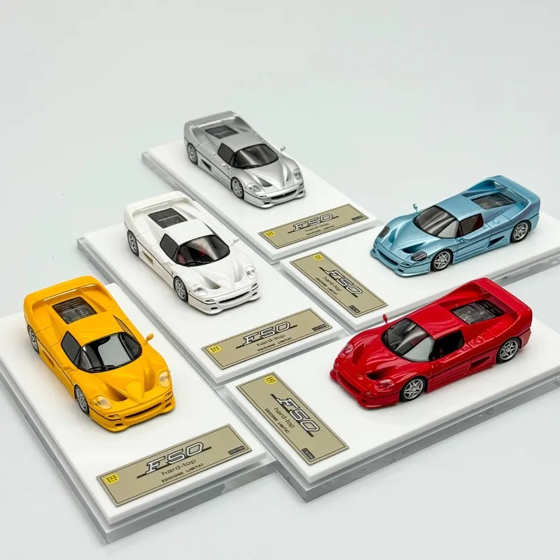 المخزون 1: 64F50 نموذج سيارة من الراتنج المحاكاة ذو الإصدار المحدود، لعبة للمراهقين، قابلة للجمع، والكبار للعب مع