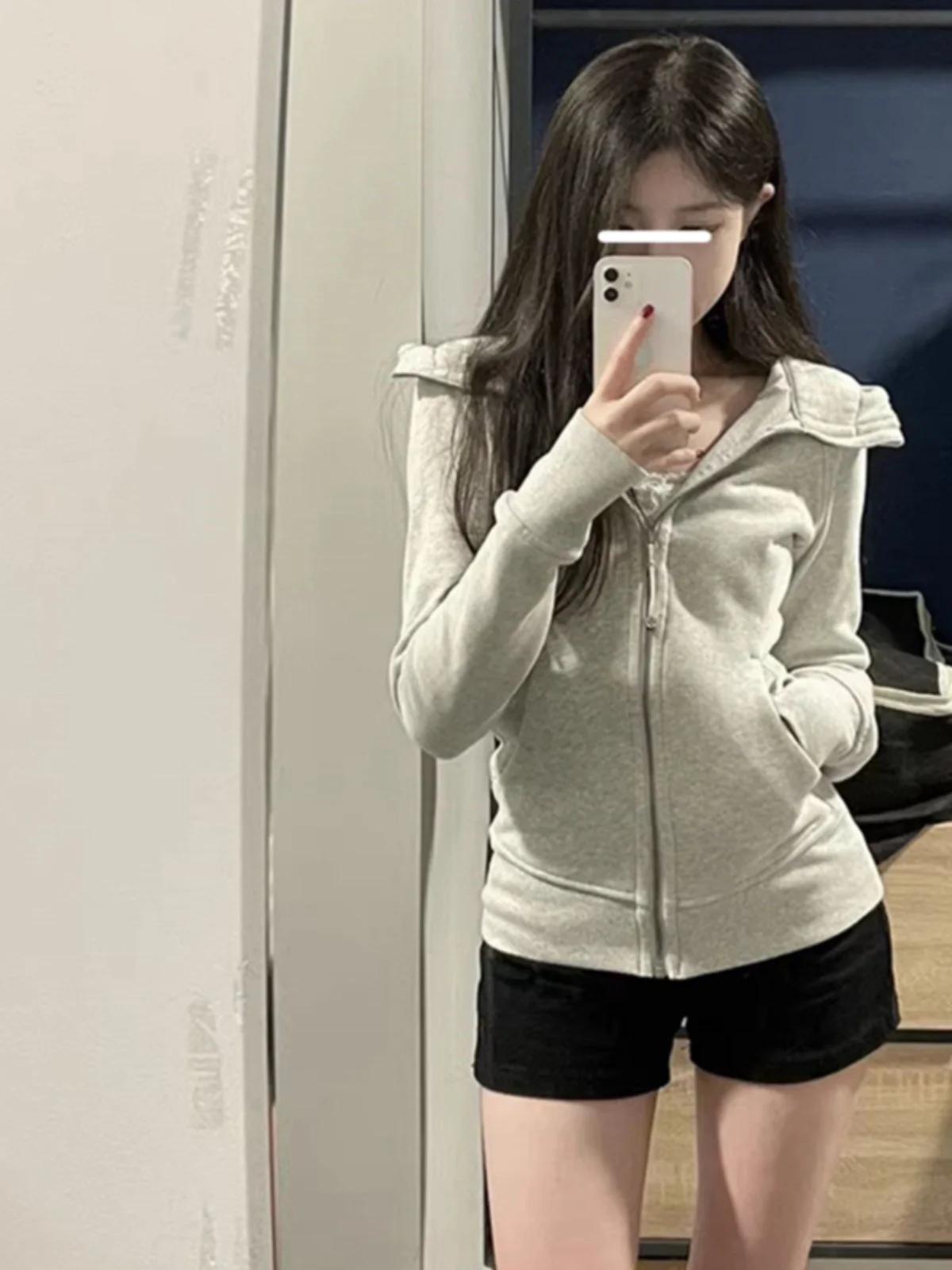 

Открытый кардиган с капюшоном в американском стиле High Street, женская осенне-зимняя толстовка для похудения Spor, повседневная универсальная модная куртка