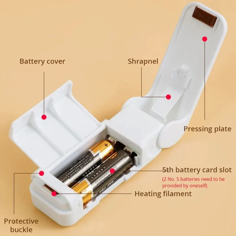 Mini Heat Bag Sealing Machine Package Sealer Bags Thermal Plastic Food Bag Closure Portable Sealer Packing