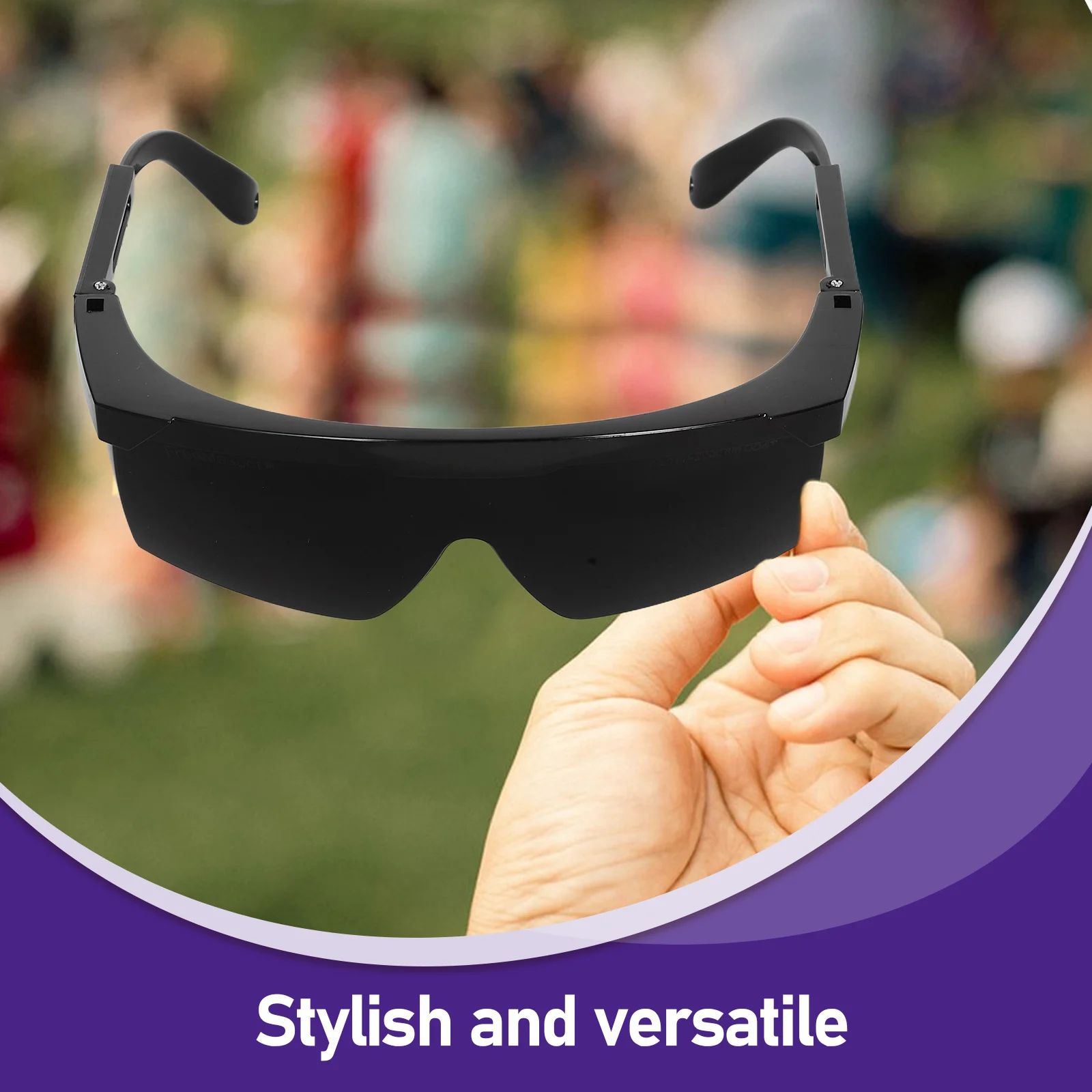 Occhiali da vista solari da 2 pezzi Occhiali protettivi con montatura nera Occhiali da sole sicuri Vestibilità comoda per parziale