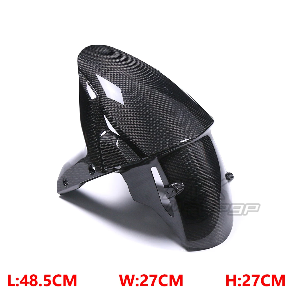 Motorcycle Carbon Fiber Front Fender Mudguard Wheel Guard Trim Fairing Kits For KAWASAKI ZH2 Z H2 2020 2021 2022 2023 2024