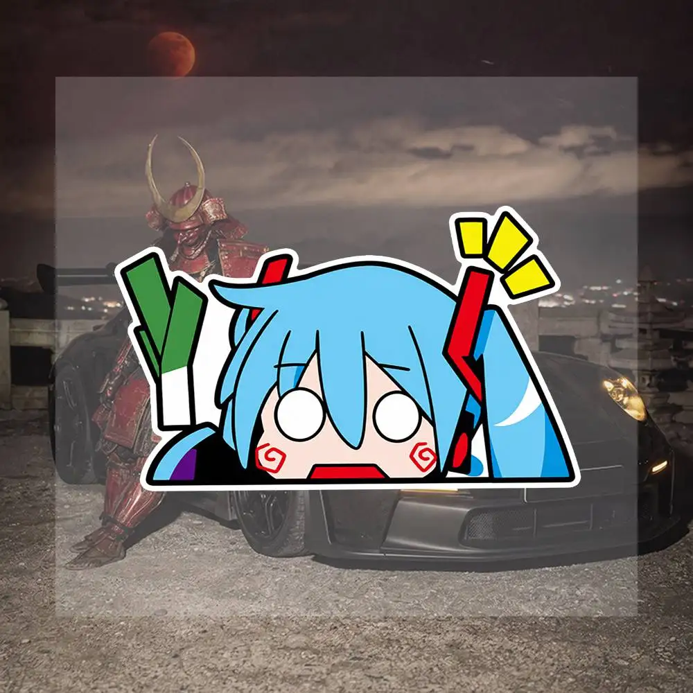 Anime Girl Take Scallions  Sticker Collection Graffiti Style Waterproof Decal Pack for Laptop  Motorcycle Helmet DIY Decoration