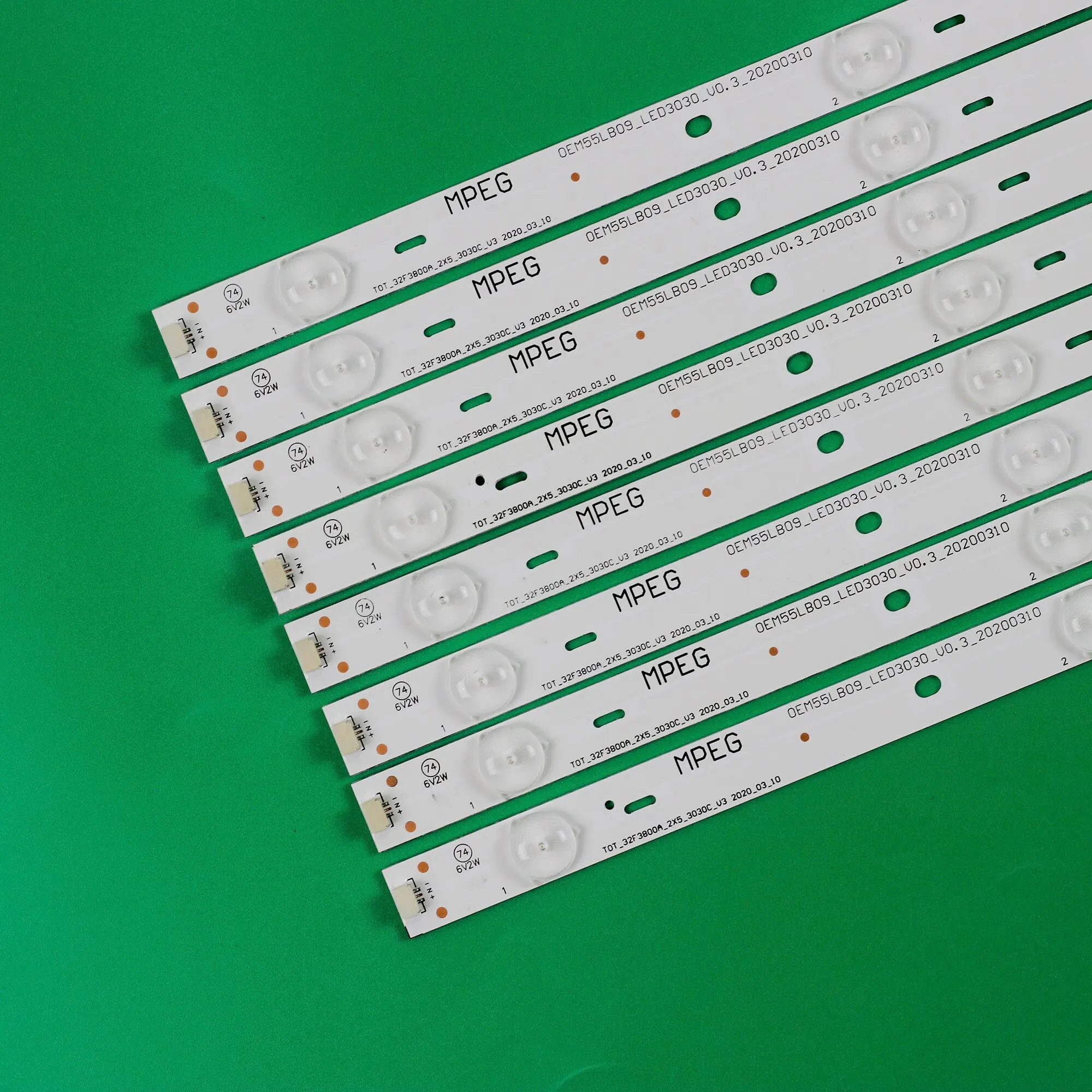 8 Stuks Led Strip Voor L55s3900 55fs3750-b D55a710 Lvf550cs 0 T T8-55D2730B Tot_32f3800a_2x5_3030c_v3 Oem55lb09_led3030 Tot_32f3800a