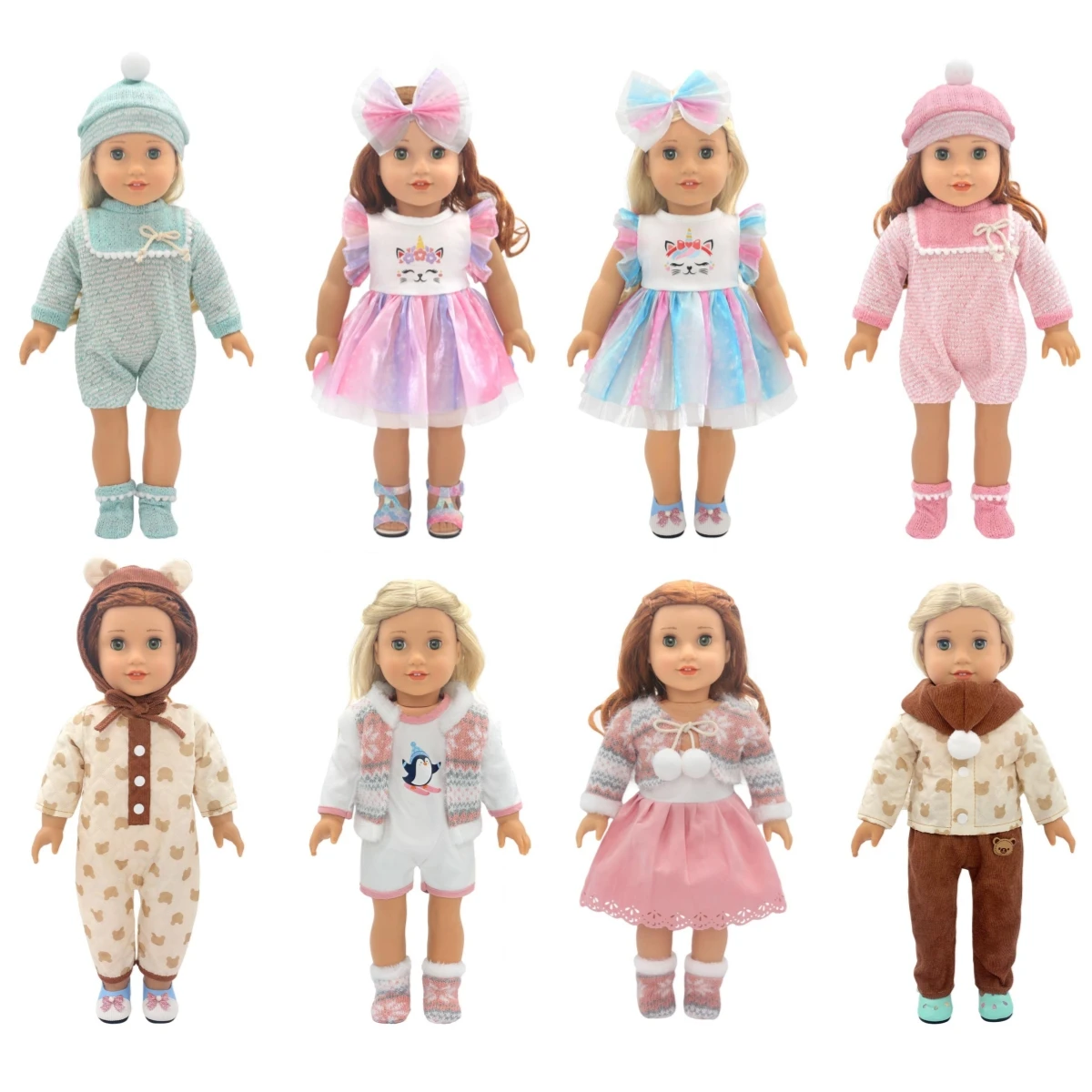 Cute 43cm Newborn Baby Doll Clothes Down Coat Children Toys Wear Birthday Festival Gift Doll Accessories for Born Baby Doll
